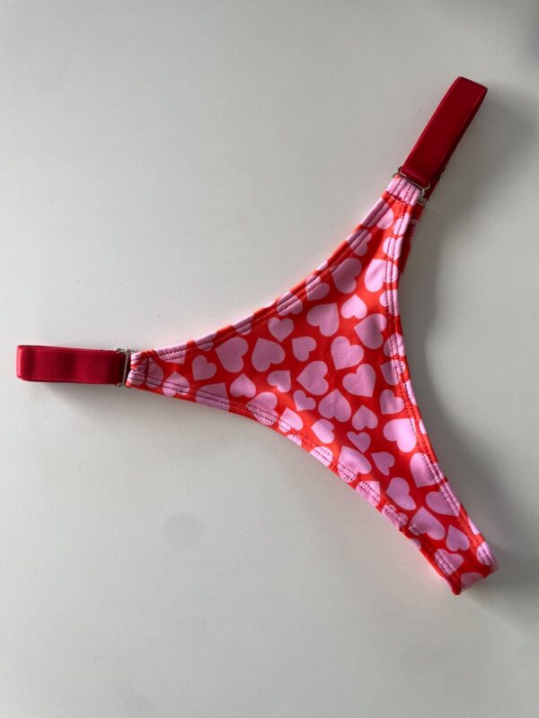 COLALESS DE LYCRA- CORAZONES ROJOS FONDO ROSA - TALLE 1 - BS16