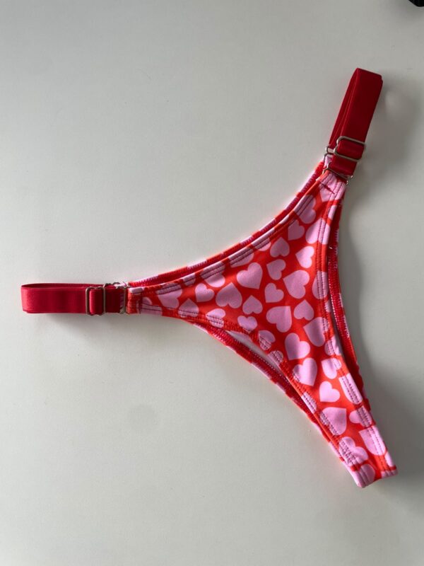 COLALESS DE LYCRA- CORAZONES ROJOS FONDO ROSA - TALLE 1 - BS16