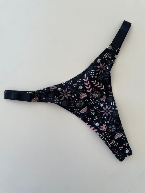 COLALESS ALGODON - PRIMAVERA CON FONDO NEGRO - TALLE 2 - LR25