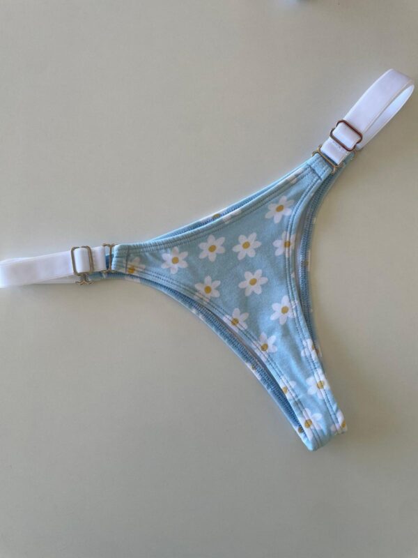 COLALESS ALGODON - CELESTE CON MARGARITAS - TALLE 1 - LR17