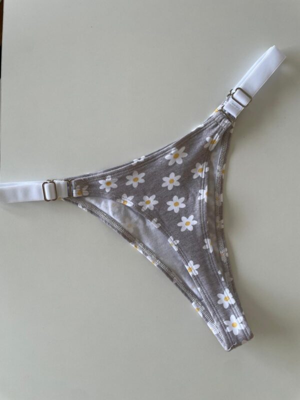 COLALESS ALGODON - MARGARITAS CON FONDO GRIS- TALLE 2 - LR18