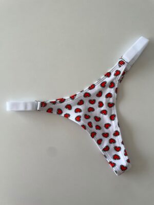 COLALESS ALGODON - CORAZONES ROJOS - TALLE 1 - LR17