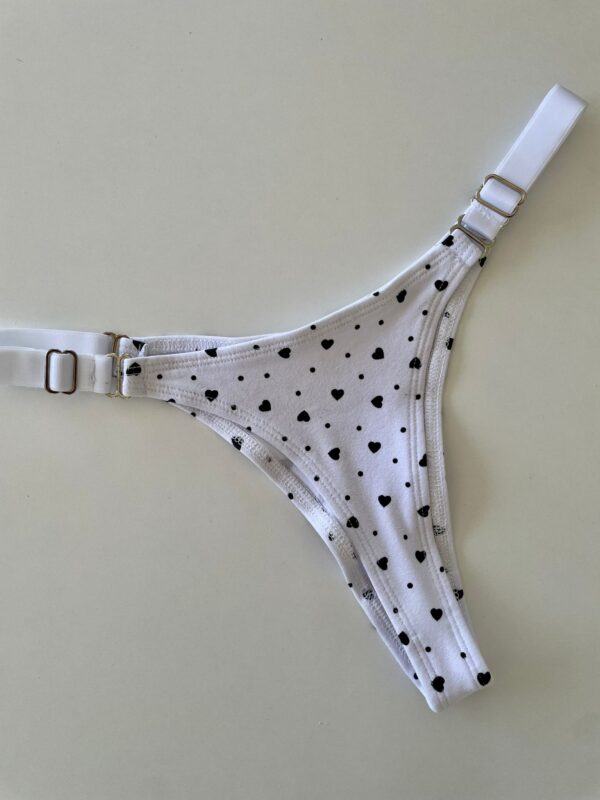 COLALESS ALGODON - CORAZONES NEGROS FONDO BLANCO- TALLE 1- LR33