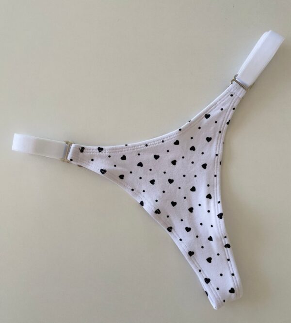 COLALESS ALGODON - CORAZONES NEGROS FONDO BLANCO- TALLE 1- LR33