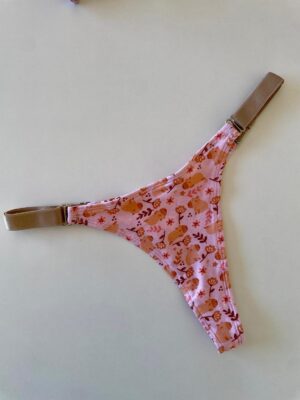 COLALESS ALGODON - CAPI CON FONDO ROSA- TALLE 1- LR34