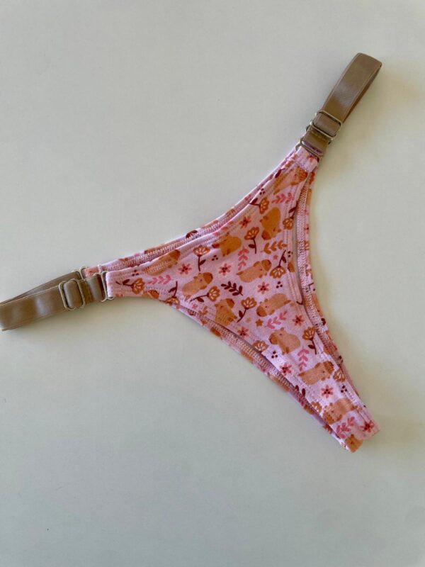 COLALESS ALGODON - CAPI CON FONDO ROSA- TALLE 1- LR34