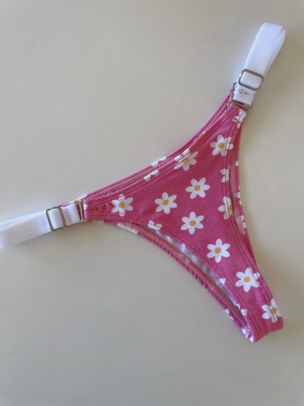 COLALESS ALGODON - MARGARITAS CON FONDO FUCSIA - TALLE 1- LR32