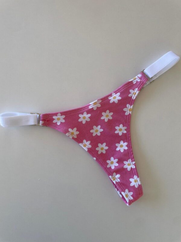 COLALESS ALGODON - MARGARITAS CON FONDO FUCSIA - TALLE 1- LR32