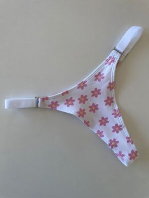 COLALESS ALGODON - MARGARITAS CON FONDO BLANCO - TALLE 1- LR19