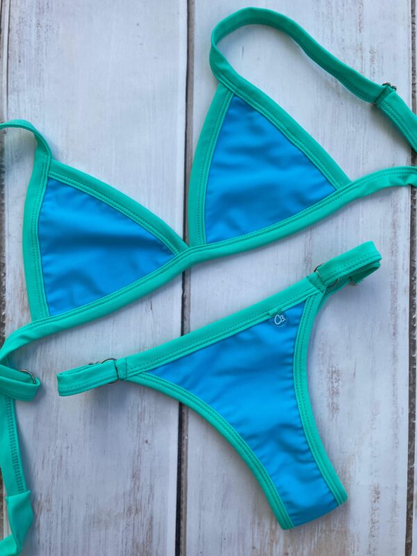 BIKINI - CRETA CELESTE CON VERDE AGUA- BK609