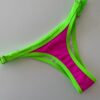 BIKINI - CRETA FUCSIA CON BORDES VERDE FLUOR- BK611