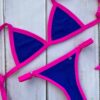 BIKINI - CRETA AZUL CON BORDES FUCSIA- BK612