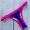 BIKINI - CRETA AZUL CON BORDES FUCSIA- BK612