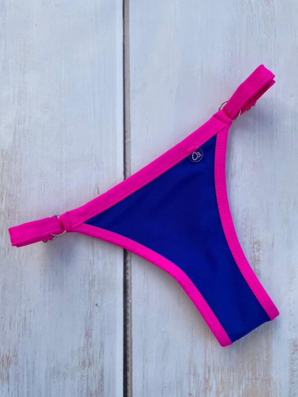 BIKINI - CRETA AZUL CON BORDES FUCSIA- BK612