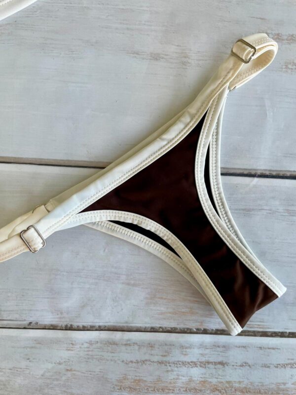 BIKINI - CHOCOLATE CON BORDES CREMA- BK613