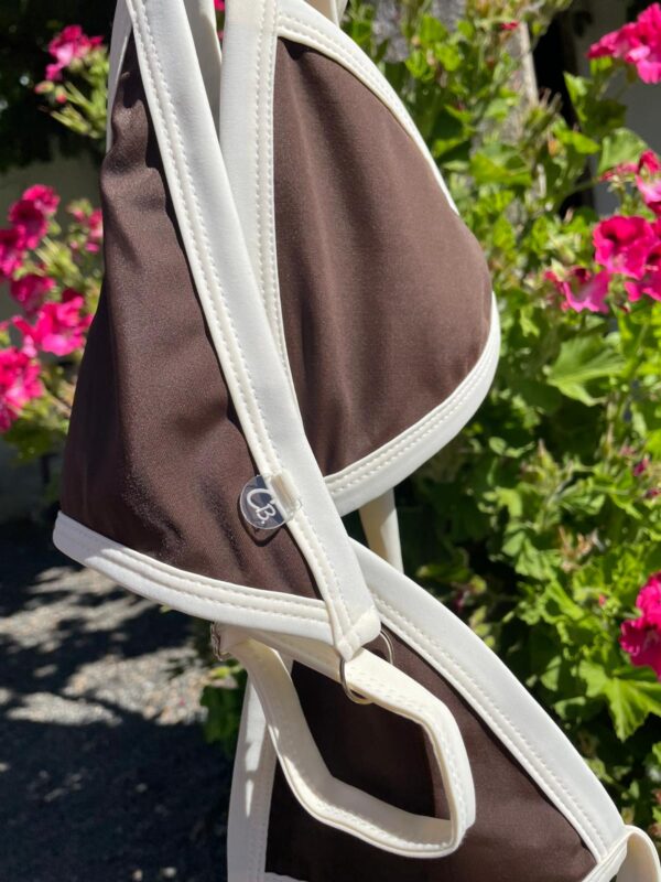BIKINI - CHOCOLATE CON BORDES CREMA- BK613