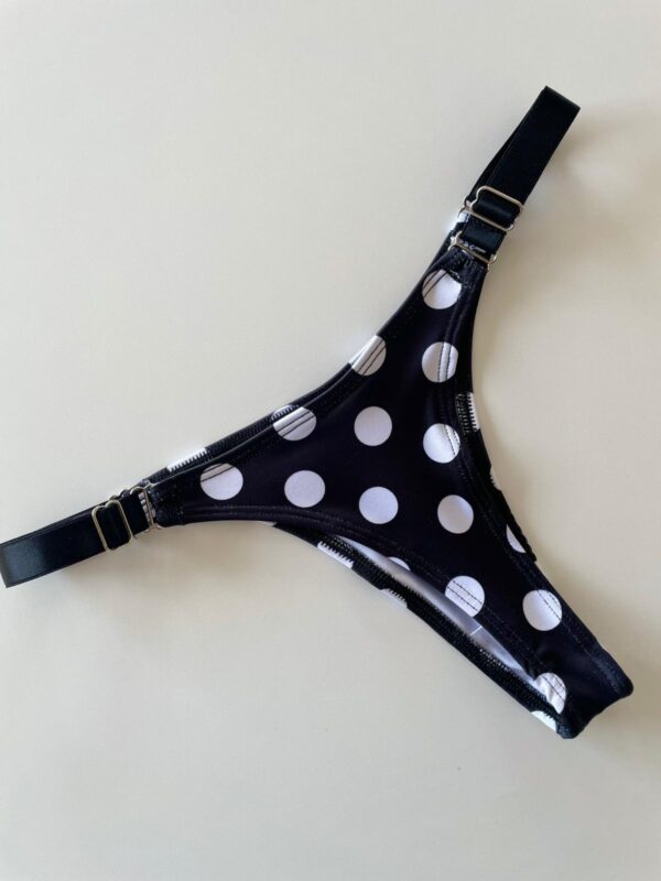 COLALESS DE LYCRA -LUNARES BLANCOS CON  FONDO NEGRO- TALLE 1- BS123