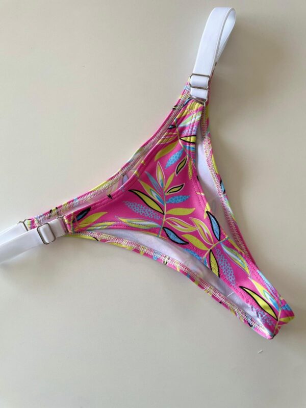 COLALESS DE LYCRA -HOJAS MULTICOLORES CON FONDO ROSA- TALLE 1- BS124