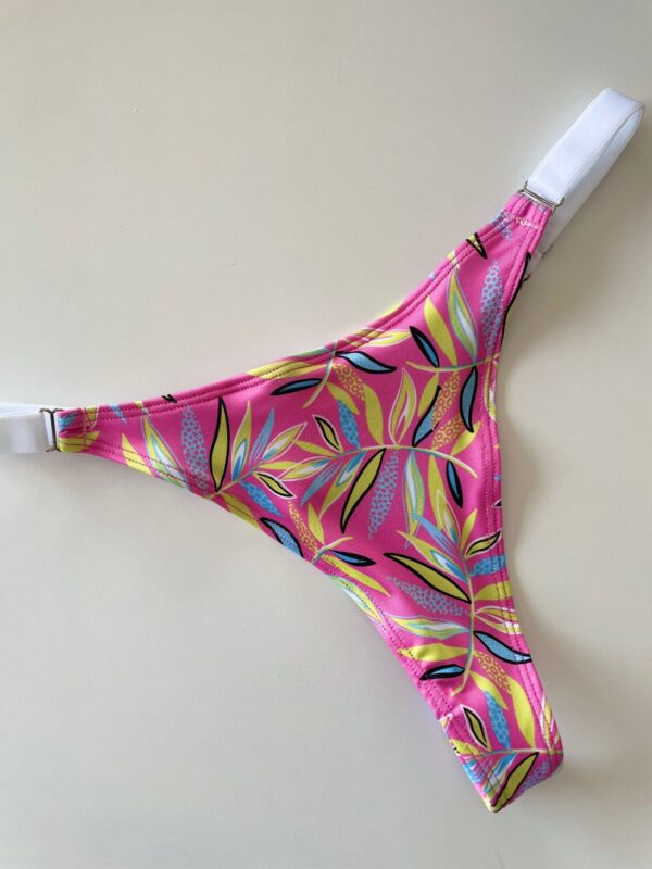 COLALESS DE LYCRA- HOJAS MULTICOLORES CON FONDO ROSA- TALLE 2 - BS124
