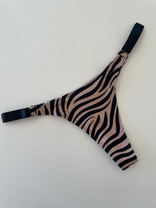 COLALESS ALGODON - CEBRA NUDE CON NEGRO - TALLE 2- LR38