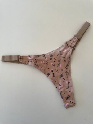 COLALESS ALGODON - FLORES CON FONDO MARRON - TALLE 1- LR28