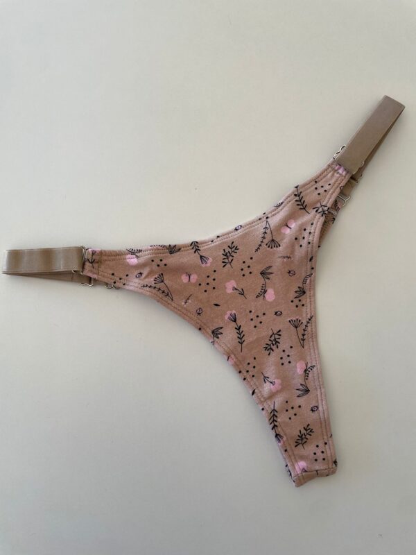 COLALESS ALGODON - FLORES CON FONDO MARRON - TALLE 1- LR28