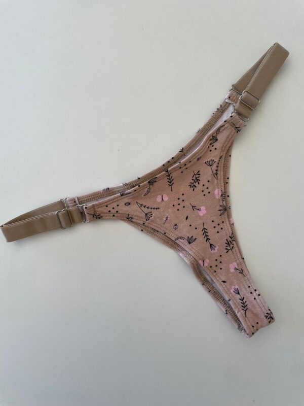 COLALESS ALGODON - FLORES CON FONDO MARRON - TALLE 1- LR28