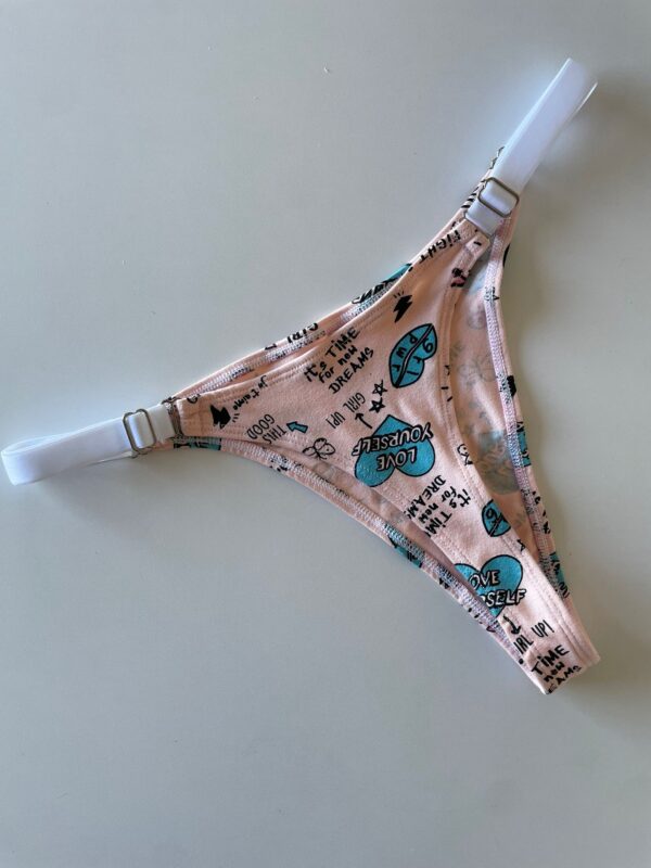 COLALESS ALGODON - FONDO SALMON / LOVE YOURSELF - TALLE 2 - LR23