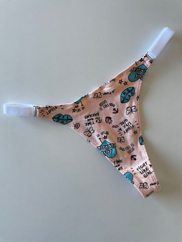 COLALESS ALGODON - FONDO SALMON / LOVE YOURSELF - TALLE 2 - LR23