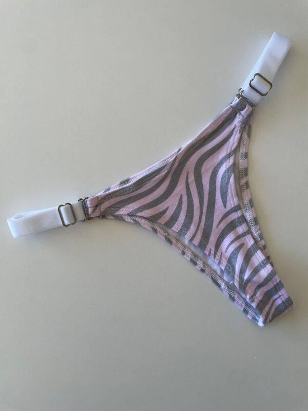 COLALESS ALGODON - CEBRA ROSA Y GRIS - TALLE 2 - LR43