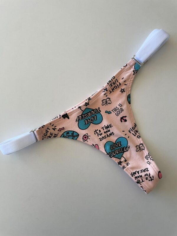 COLALESS ALGODON - FONDO SALMON / LOVE YOURSELF - TALLE 1 - LR23