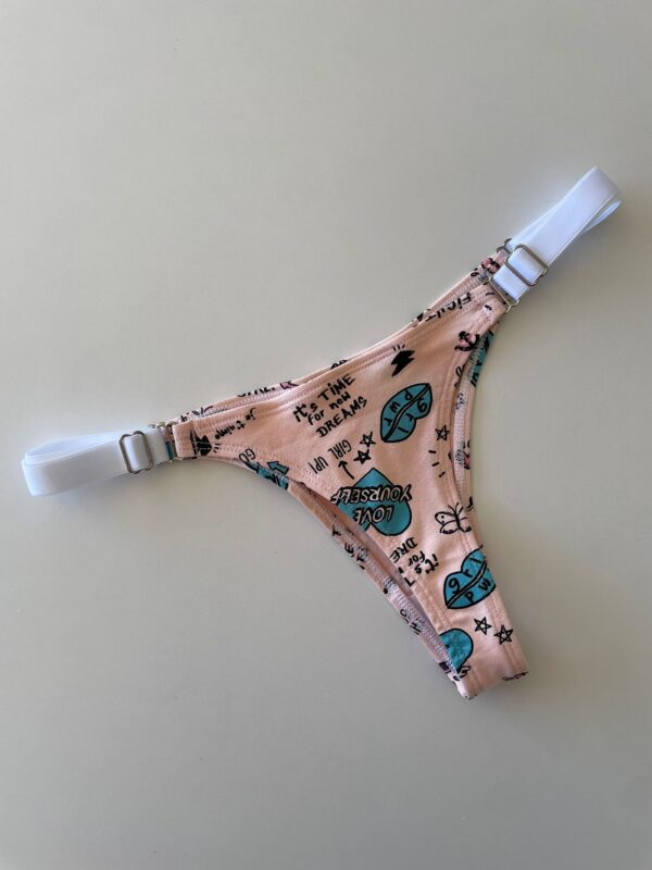 COLALESS ALGODON - FONDO SALMON / LOVE YOURSELF - TALLE 1 - LR23