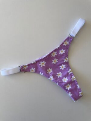 COLALESS ALGODON - FONDO BLANCO FLORES ROSAS - TALLE 1 - LR20