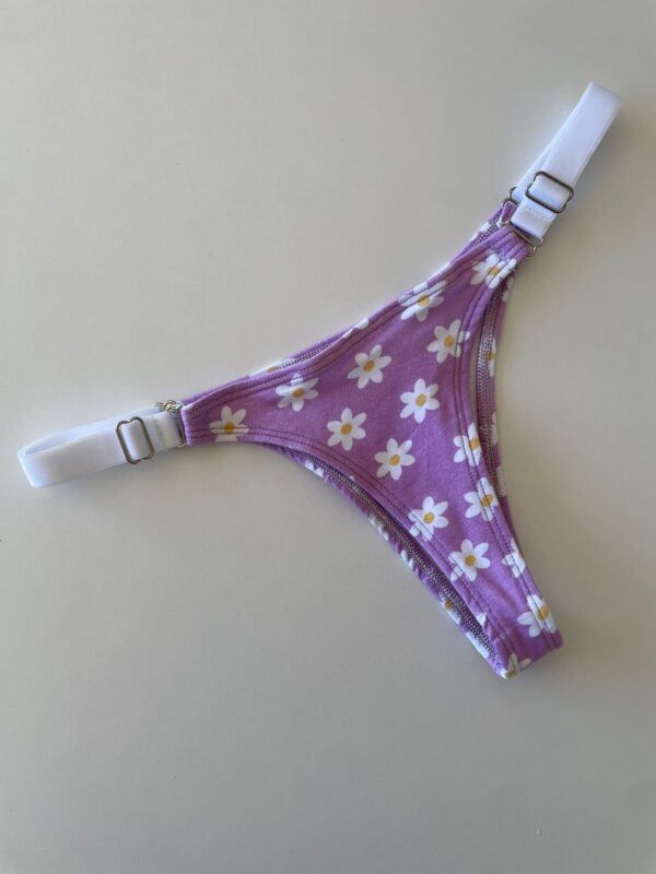 COLALESS ALGODON - FONDO BLANCO FLORES ROSAS - TALLE 1 - LR20