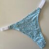 COLALESS ALGODON - PRINT CELESTE CON GLITTER- TALLE 2- LR44