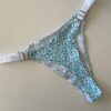 COLALESS ALGODON - PRINT CELESTE CON GLITTER- TALLE 2- LR44