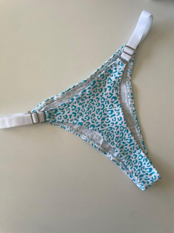COLALESS ALGODON - PRINT CELESTE CON GLITTER- TALLE 2- LR44