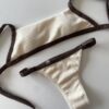 BIKINI - SANTORINI -CREMA CON MARRON- BK05