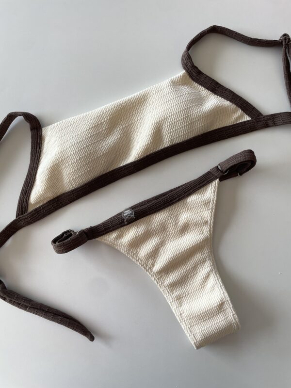 BIKINI - SANTORINI -CREMA CON MARRON- BK05