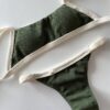 BIKINI - SANTORINI -VERDE MILITAR CON BORDES NATURAL- BK06