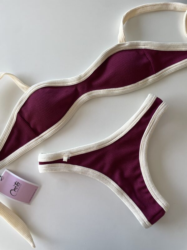 BIKINI - PARIS -UVA CON BORDES CREMA- BK07