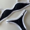 BIKINI - PARIS -NEGRO CON BORDES BLANCOS- BK08