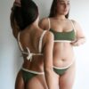 BIKINI - SANTORINI -VERDE MILITAR CON BORDES NATURAL- BK06